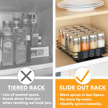 Load image into Gallery viewer, SpaceAid Pull Out Spice Rack Organizer for Cabinet, Heavy Duty Slide Out Seasoning Kitchen Organizer, Cabinet Organizer, with Labels, 4.5&quot; W x10.75 D x8.5 H, 1 Drawer 2-Tier