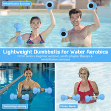 Load image into Gallery viewer, Water Dumbbells, 2PCS Aquatic Exercise Dumbbells, EVA Foam Water Weights for Adults Women Water Workouts Tools for Youth