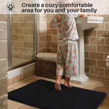 Load image into Gallery viewer, Secura Bathroom Rugs, 47 x 28 Inches, Extra Soft &amp; Thick, Absorbent Water Bath Mat, Machine Washable Non-Slip Bath Mats for Bathroom, Shower, and Tub, Home Decor Accessories (Gray)