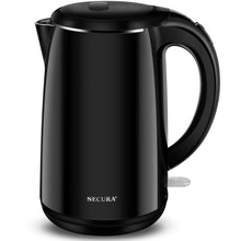 Load image into Gallery viewer, Secura Original Stainless Steel Double Wall Electric Water Kettle 1.8 Quart with Auto Shut-Off &amp; Boil-Dry Protection, Black Onyx SWK-1701DA/HB-3227B