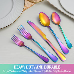 MUTNITT 30 Pcs Silverware Set Service for 6,Premium Stainless Steel Flatware Set,Mirror Polished Cutlery Utensil Sets,Durable Kitchen Eating Tableware Sets,Include Fork Knife Spoon,Dishwasher Safe