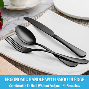 50 Piece Silverware Set Service for 10,Premium Stainless Steel Flatware Set,Mirror Polished Cutlery Utensil Set,Durable Home Kitchen Eating Tableware Set,Include Fork Knife Spoon Set,Dishwasher Safe