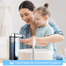 Load image into Gallery viewer, Secura 17oz Automatic Liquid Soap Dispenser, Touchless Battery Operated Hand Soap Dispenser with Adjustable Soap Dispensing Volume Control Dial, Personal Care Dispenser for Household Use (Chrome)