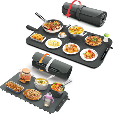 BW450 Dark Gray Food Warming Mat Bundle with BW701 Dark Gray Electric Warming Tray