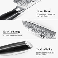 Load image into Gallery viewer, 7 Inch Santoku Knife, Ultra Sharp Japanese High Carbon Powder Steel Kitchen Knife, Professional Chefs Knife with Ergonomic Handle