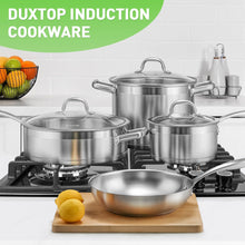 Load image into Gallery viewer, Duxtop Professional Stainless Steel Pots and Pans Set, 17PC Induction Cookware Set, Impact-bonded Technology