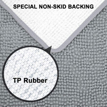 Load image into Gallery viewer, Secura Bathroom Rugs, 47 x 28 Inches, Extra Soft &amp; Thick, Absorbent Water Bath Mat, Machine Washable Non-Slip Bath Mats for Bathroom, Shower, and Tub, Home Decor Accessories (Gray)