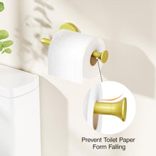Load image into Gallery viewer, Toilet Paper Holder Wall Mount Bathroom Paper Roll Holder Tissue Handle Stainless Steel for Farmhouse Kitchen Gold