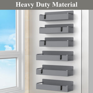4 Pack Magnetic Spice Rack Organizer for Refrigerator and Oven, Black Fridge Organizers and Storage for Kitchen