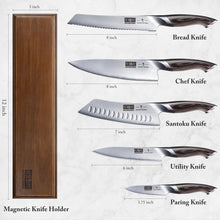 Load image into Gallery viewer, 3.75 inch Paring Knife, Japanese High Carbon Stainless Steel Small Kitchen Knives, Ultra Sharp Fruit Knife with Ergonomic Pakkawood Handle