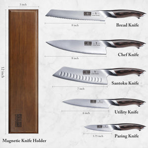 3.75 inch Paring Knife, Japanese High Carbon Stainless Steel Small Kitchen Knives, Ultra Sharp Fruit Knife with Ergonomic Pakkawood Handle