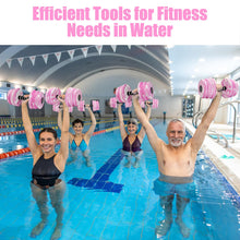 Load image into Gallery viewer, Aquatic Exercise Dumbbells, Water Dumbbells, 2PCS Foam Barbells for Men Women Water Workouts
