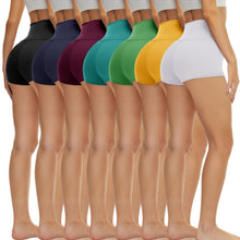Load image into Gallery viewer, TNNZEET 7 Pack Biker Shorts for Women - 5''/8''/3'' High Waisted Workout Tummy Control Spandex Gym Shorts for Yoga Athletic