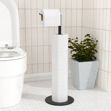 Load image into Gallery viewer, Toilet Paper Holder Stand and Dispenser for 4 Spare Rolls, Stainless Steel Free-Standing Toilet Tissue Paper Roll Storage Shelf