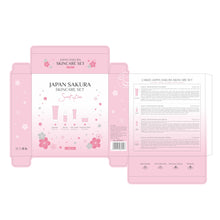 Load image into Gallery viewer, Skin Care Set JAPAN SAKURA Beauty Gift Sets Skin Care Kit with Cleanser, Toner, Lotion, Serum, Eye Cream, Face Cream, Make up Primer Travel Kit for Women Wife Mom 7pcs