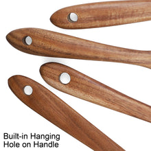 Load image into Gallery viewer, Wooden Cooking Utensils Set 4-Piece Wood Kitchen Utensil Set for Non Stick Cookware Wooden Spatula,Fork,Turner,Ladle,Strainer Spoons
