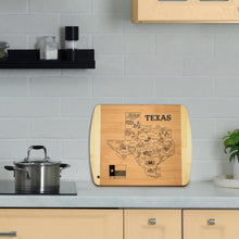 Load image into Gallery viewer, Texas State Gift Cutting Board, 11&quot; x 8.5&quot; - Decoration &amp; Small Charcuterie Serving Board for Snacks - Perfect Home &amp; Kitchen Gift Featuring Texas State Map - Bamboo Wood Serving Board