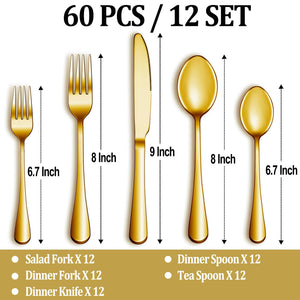 MUTNITT 30 Pcs Silverware Set Service for 6,Premium Stainless Steel Flatware Set,Mirror Polished Cutlery Utensil Sets,Durable Kitchen Eating Tableware Sets,Include Fork Knife Spoon,Dishwasher Safe