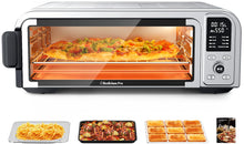 Load image into Gallery viewer, 19QT Digital 8-in-1 Air Fryer Toaster Oven, 550°F Flavor-Lock Tech, Flip Up &amp; Away Capability, 40+ Recipes, Airfryer Countertop Oven Combo, 4 Accessories, Fit 13&quot; Pizza Black