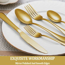 Load image into Gallery viewer, MUTNITT 30 Pcs Silverware Set Service for 6,Premium Stainless Steel Flatware Set,Mirror Polished Cutlery Utensil Sets,Durable Kitchen Eating Tableware Sets,Include Fork Knife Spoon,Dishwasher Safe