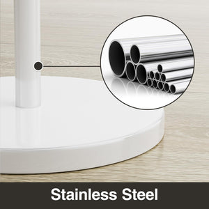 Toilet Paper Holder Stand(with Reserve Function), Free-Standing Spare Rolls Storage Holder, Stainless Steel