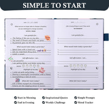 Load image into Gallery viewer, Comkiso Gratitude Journal with 4 Inspirational Stickers: Undated Daily Gratitude Journal for Women and Men - More Happiness, Affirmation, and Mindfulness in A Few Minutes with Prompts &amp; Quotes (Peony)
