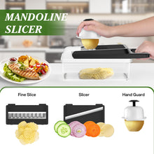 Load image into Gallery viewer, HomeHacks Vegetable Chopper Vegetable Cutter, 12 in 1 Multi-Functional Kitchen Gadget Set - Dicer, Slicer, Cutter, Julience, Cheese Grater, Egg Separator, Hand Guard - Veggie Chopper Lid with Handle