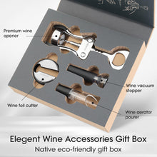 Load image into Gallery viewer, Beneno Wine Opener, Zinc Alloy Premium Wing Corkscrew with Multifunctional Bottles Opener, Sharp Wine Corkscrew with Ergonomic Non-Slip Wing Handle, Upgrade
