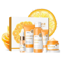 Load image into Gallery viewer, Skin Care Set Vitamin C Women Beauty Gift Sets Skin Care Kit with Cleanser, Toner, Serum, Eye Cream, Face Cream Travel Kit for Women Teen Girls Mom Daughter Birthday TSA-friendly Sizes 5pcs