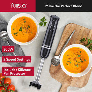 Immersion Blender Set, 9-Speed 500W Handheld Electric Hand Mixer, Smoothie Blender (3-in-1, Black)