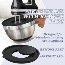 Load image into Gallery viewer, Umite Chef Mixing Bowls with Airtight Lids Set, 8PCS Stainless Steel Khaki Nesting Bowls with Grater Attachments, Kitchen Bowls with Non-Slip Bottoms, Size 5, 4, 3.5, 2, 1.5QT for Mixing &amp; Serving