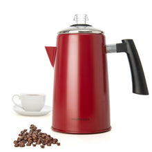Load image into Gallery viewer, Mixpresso Stainless Steel Stovetop Coffee Percolator, 52 oz Classic Percolator Coffee Pot, Excellent As Camping Pot, 12 Cup Stainless Steel Camping Coffee Makers, Cool-Touch Handle.