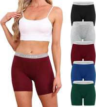 Load image into Gallery viewer, LALESTE Viscose Bamboo Boxer Briefs for Women Cotton Boy Shorts Underwear Soft Stretch Boyshorts Panties 5 Pack