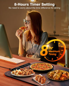 BW701 Dark Blue Food Warming Mat Bundle with BW450 Dark Blue Electric Warming Tray