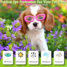 Load image into Gallery viewer, UV Protection Sunglasses for Small Breed Dogs, Windproof Anti-Fog Eye Protection Goggles, Pet Glasses for Puppy With Adjustable Strap (Black)