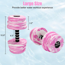Load image into Gallery viewer, Aquatic Exercise Dumbbells, Water Dumbbells, 2PCS Foam Barbells for Men Women Water Workouts