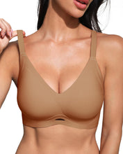Load image into Gallery viewer, Wireless Jelly Bras for Women Push Up Seamless Comfort T-Shirt Bra | Full Coverage Everyday Bralette with Breathable Mesh Vents for Sleep and Yoga, Includes Matching Extender and Laundry Bag