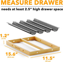 Load image into Gallery viewer, SpaceAid Coffee Pod Holder Drawer Organizer for Nespresso Vertuo Capsule, Bamboo Holder Tray Storage for Nespresso Vertuo, Compatible with 40 Big or 52 Small Vertuoline Pods (Drawer Insert)