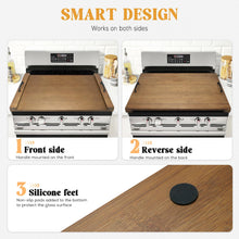 Load image into Gallery viewer, Noodle Board Stove Cover with Handles for Electric, Gas Stove Top (Acacia Wood)