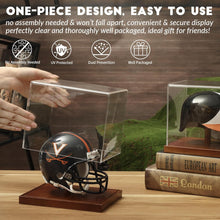 Load image into Gallery viewer, JupDec Jersey Frame &amp; Mini Helmet Display Case, Large Clear Acrylic Shadow Box with UV Protection Wooden Showcase,Idea Gift for Sports Fans