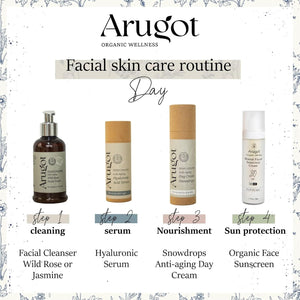 Snowdrops Organic Antiaging Day Cream, Made in Israel | Firms Skin, Boosts Collagen | Fight Wrinkles | No Parabens, 50ml