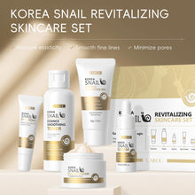 Load image into Gallery viewer, Korean Skin Care, Skin care set, Skin Care Kit Snail and Ginseng with Cleansing Gel, Toner, Eye Cream, Serum, Essence Cream 5pcs for Women Teen Girls Mom Daughter Mother&#39;s Day Birthday