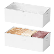 Load image into Gallery viewer, SpaceAid 2 Pack 10&quot; High Under Bed Storage Containers, Large Underbed Storage Organizer Bins with Lids for Bedroom, Dorm, Clothes, Closet Organization, Bed Sheets and Blankets (Gray)