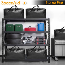 Load image into Gallery viewer, SpaceAid Heavy Duty Moving Bags, Extra Large Storage Totes W/Backpack Straps Strong Handles &amp; Zippers, Alternative to Moving Boxes, Packing &amp; Moving Supplies, Black (8 Pack)