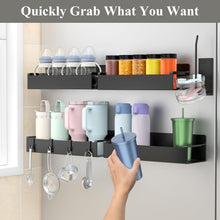 Load image into Gallery viewer, Magnetic Water Bottle Holder for Refrigerator, Cup Holder Organizer for Stanley and Tumbler for Kitchen, Black