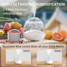 Load image into Gallery viewer, Humidifiers for Bedroom, Ultrasonic Cool Mist Humidifier, Desk Humidifiers Essential Oil Diffuser with Removable 1.5L Water Tank for Baby Nursery and Plants, Up To 24 Hours