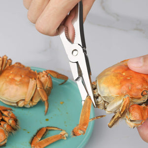 Lobster Crab Leg Cracker Seafood Tools and Nuts Pick Forks Set includes 2 Crab Lobster Cracker 6 Stainless Steel Forks - Shellfish Lobster Crab Leg Shell (Seafood Tools)