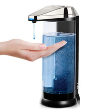 Load image into Gallery viewer, Secura 17oz Automatic Liquid Soap Dispenser, Touchless Battery Operated Hand Soap Dispenser with Adjustable Soap Dispensing Volume Control Dial, Personal Care Dispenser for Household Use (Chrome)