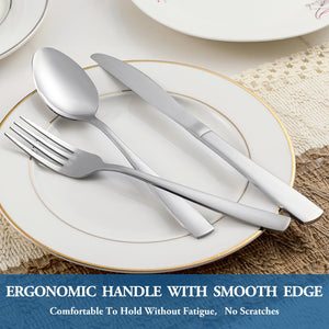 16 Piece Dinner Forks Set, Food Grade Extra-Fine Stainless Steel Dessert Salad Forks Silverware, Metal Forks for Home Kitchen Restaurant Hotel, 8 Inches, Mirror Finish & Dishwasher Safe