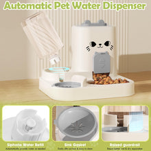 Load image into Gallery viewer, 1.6L Auto Gravity Pet Feeder and 0.6L Water Dispenser Set, Automatic Pet Food Water Dispenser, Cage Cat Dog Food and Water Dispenser for Kitten Puppy Bunny Guinea Pig (Green)
